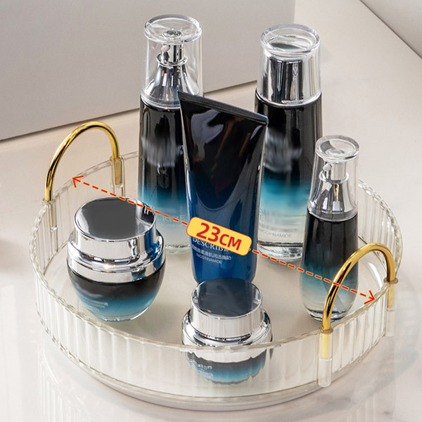 1/2/3-lags roterbar kosmetikkoppbevaringsbrett Slitesterk hudpleieprodukt Oppbevaringsholder for bad Glod