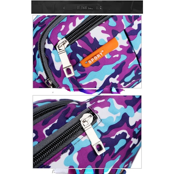 Vyölaukku, Naisille Miehille, Vedenpitävä, Olkalaukku, Camouflage Vyölaukku, Treeneihin, Arkikäyttöön, Matkustamiseen, Vaellukseen (Musta)