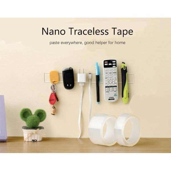 Nano Tape Gjenbrukbar Dobbeltsidig Transparent - 3M