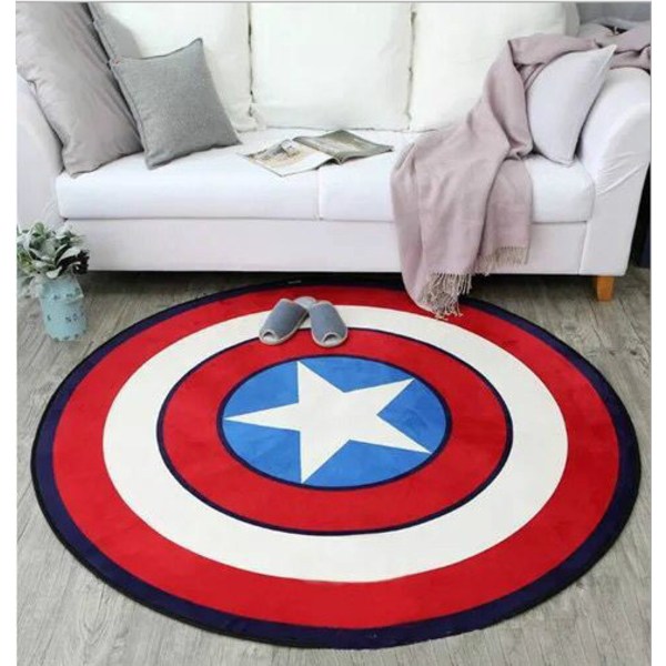 Avengers Shields Tufted Rug Tufted Polyester Bath Rug, Kids Bath (Red)