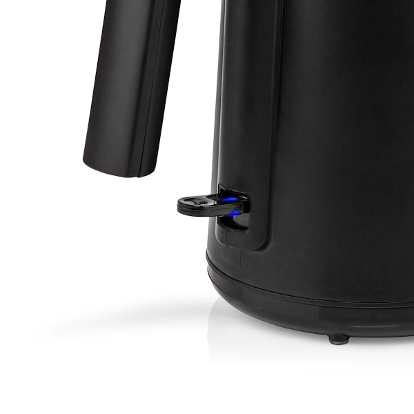 Vannkoker | 1.0 l | Plast | Svart | Roterbar 360 grader | Skjult varmeelement | Strix® kontroll | Tørrkokingsbeskyttelse