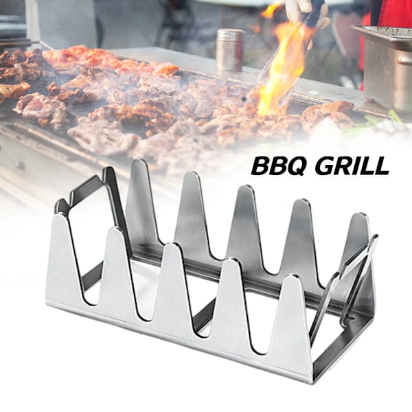 Bærbar udendørs grill i rustfrit stål til camping