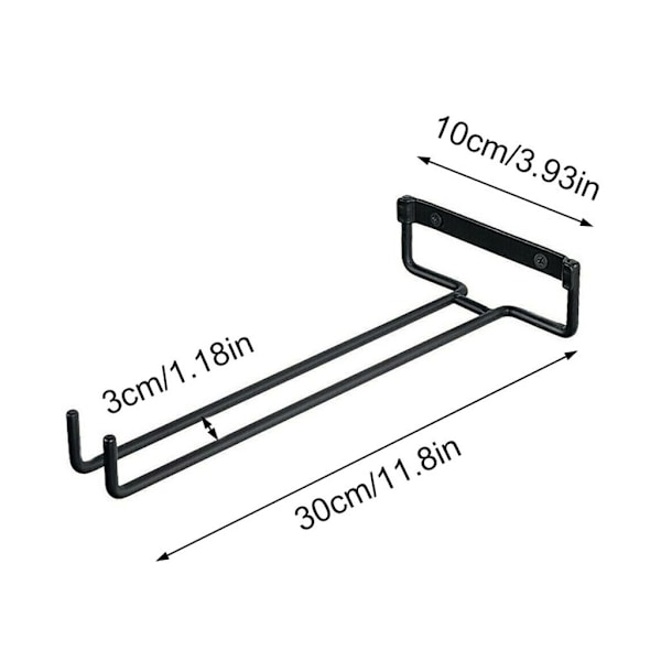 Set med 2 vinglas hållare metall glas hållare glas räcke vält glas hållare väggmontering