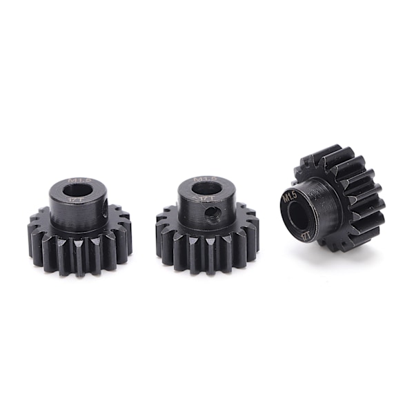 3st M1.5 Ståldrev Kugghjul 17T 8mm Axel för 1/6 1/5 RC Bil Borstlös Motor