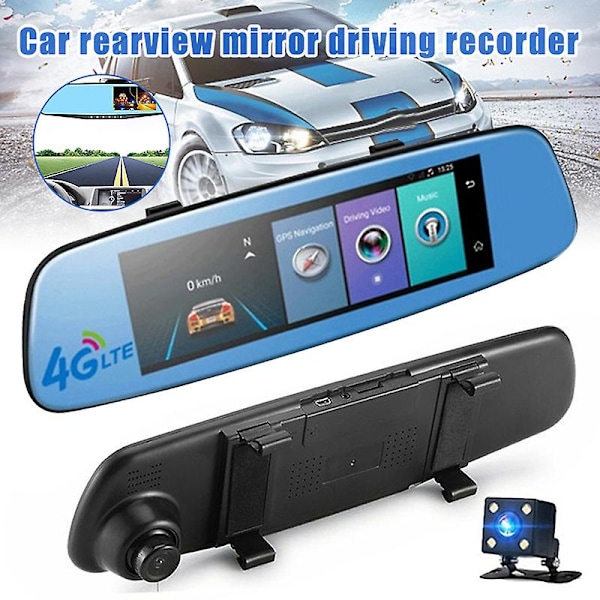 LCD DVR Video Dash Cam Recorder 1080p FHD Kamera Fram Bak Dubbla Linser Körinspelare
