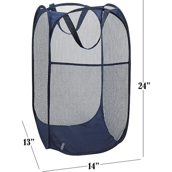 Practical Mesh Pop-Up Laundry Hamper – Collapsible Lightweight Clothes Basket – Durable Clothing Storage for Nursery, Dorm, Home