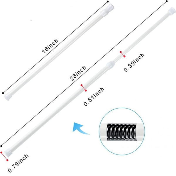 Klemmstång 6 st gardinstång teleskopstång gardinstång utan borrning
