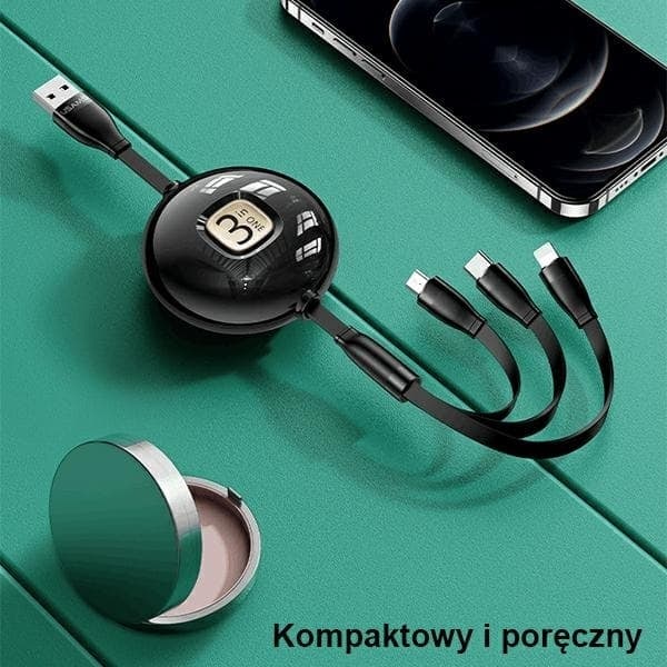 USAMS-kaapeli U69 3in1 1m vihreä/vihreä (salama/microUSB/USB-C) SJ508USB03 (US-SJ508)