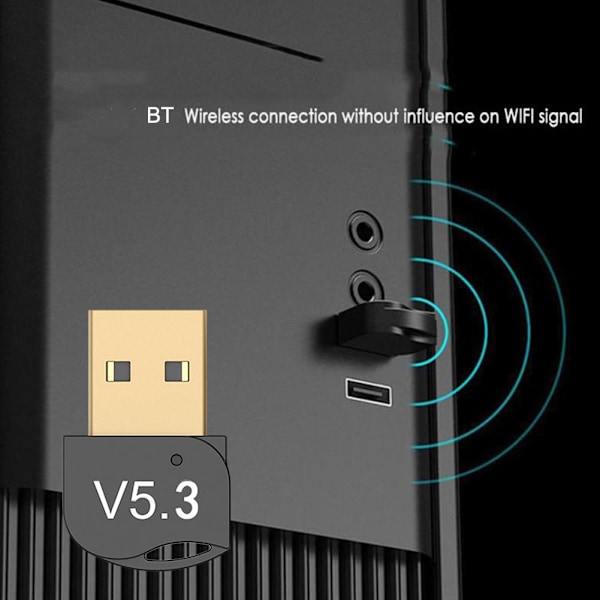 PULMCheerger Bluetooth 5.3 EDR USB-sovitin PC-vastaanottimelle - Tra blackA one-size