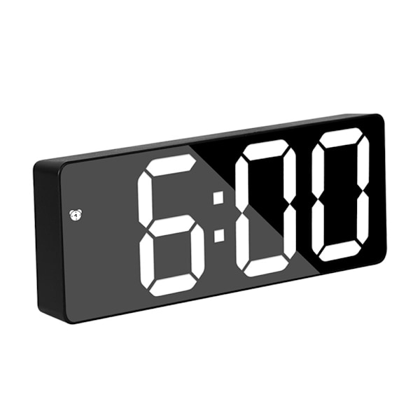 Black digital alarm clock