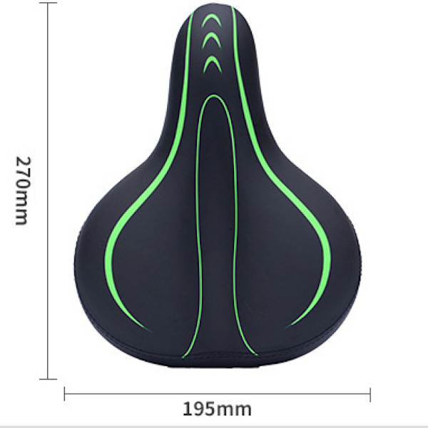 Överdimensionerad komfortcykelsadel, bred och bekväm cykelsits för män och kvinnor, vadderad med memory foam, universal motionscykelsadel för Cruiser,