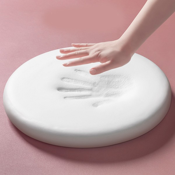 Rund Memory Foam-kudde Bekväm Ventilerande Vadderat Överdrag Tvättbar Matta För Hem Sovrum Vardagsrum Mörkgrå