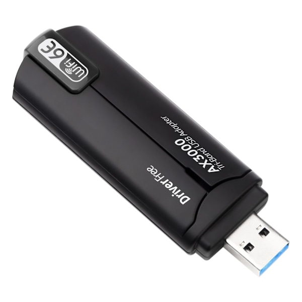 Wi-Fi Mottaker USB 3.0 AX-3000 WiFi6 Nettverkskort Svart