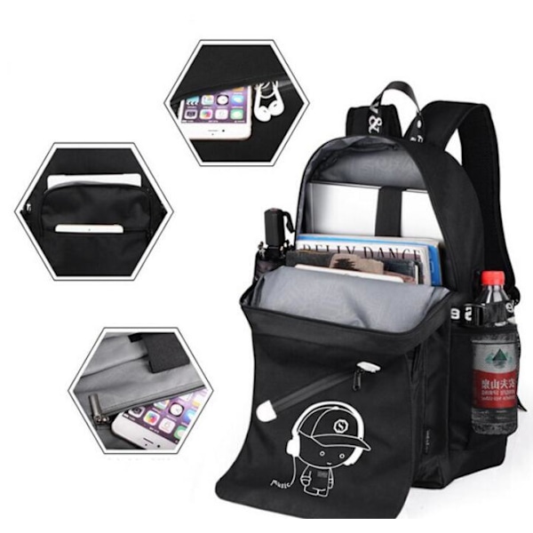 Laptop Backpack: Luminous, USB Port, Organized