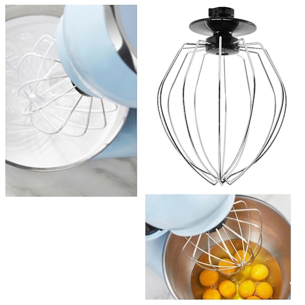 Vispetilbehør i rustfritt stål for ballongvisp, kompatibel med Epro Flour Cake Balloon Whisk EggBY