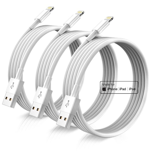 3X Lightning USB-kabel för Apple (2 meter)