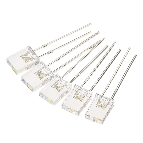 2x5x7mm x LED-lampe, 150 stk. rektangulær lysstærk klar lysdiode til elektronisk komponentindikator, hvid
