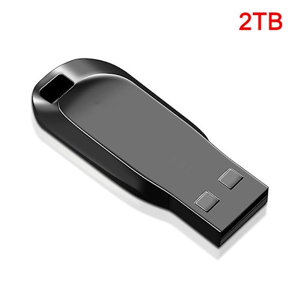 USB 3.0 2TB Flash Drive USB-minne Höghastighets Data Minneslagring Flash Disk Stick db Svart Black