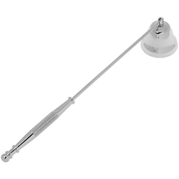 Light snuffer made of stainless steel, long, silver-coloured