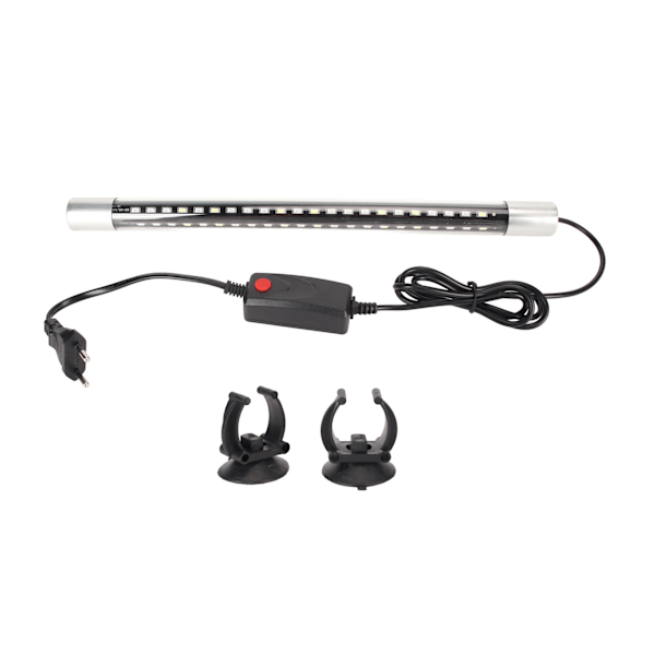 Akvarium LED-lampa 3 Färglägen Vattentät 2 Rader Pärlor Vatten Land Fisk Tank Lampa för Prydnadsfisk 220V ZY?P38 EU-kontakt