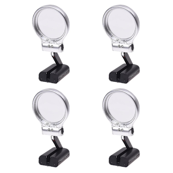 Lupp Mikroskop Fällbart Ställ 3x 60mm LED-ljus Urmakare