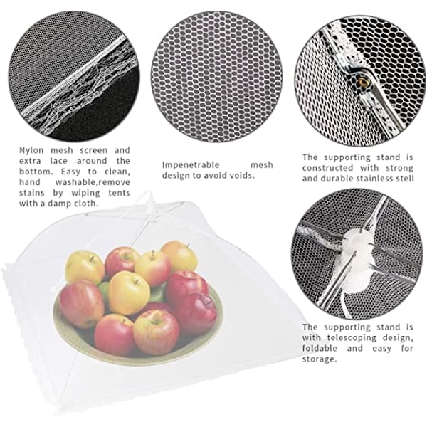Pop-up nätmatskyddsnät 6-pack återanvändbart (43 x 43 cm)