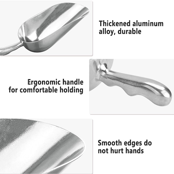 Multifunktionell skyffel i aluminiumlegering, bärbar tesked, isskyffel, mjölspatel, risspade för kökstillbehör