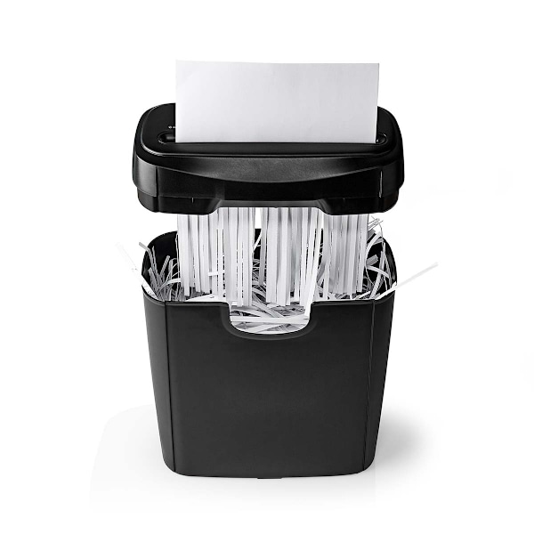 Dokumentmakuleringsmaskin | Strip Cut | 6x A4-sider | 10 l | Sikkerhetsstandard: DIN 2 | 190 W | Svart