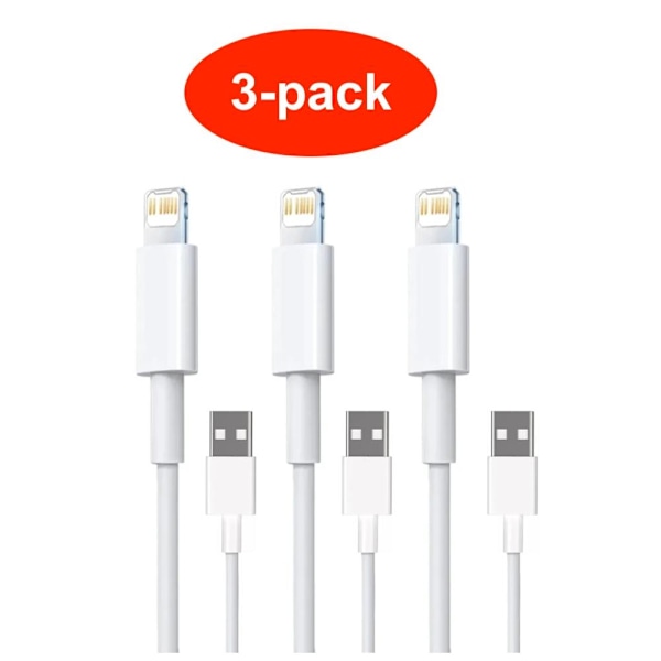 3 stk. Lightning Ladekabel for iPhone