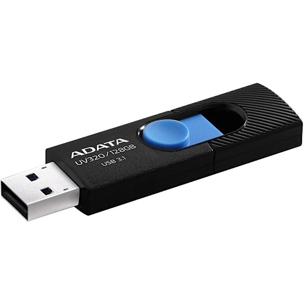 ADATA UV320 USB 3.1 128 GB Hurtig Slide Uten Lokk Minnepenn Svart