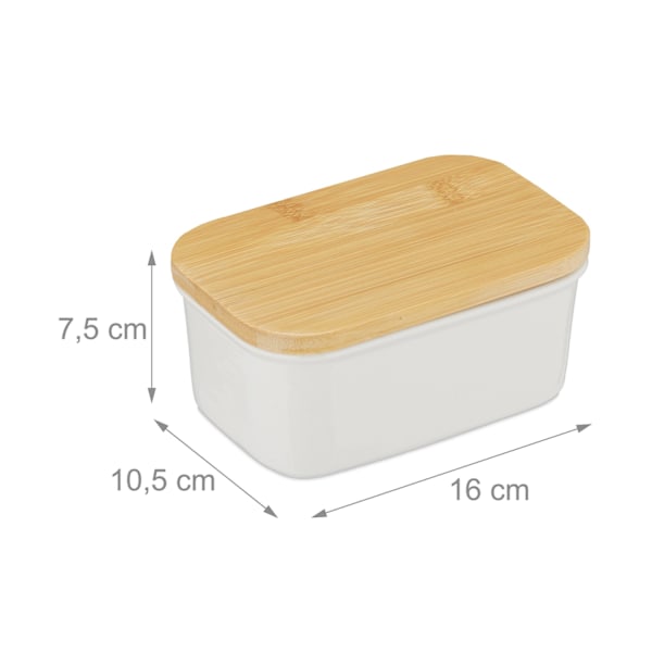 Smörskål keramik & bambu