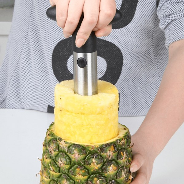 Ananas Skjærer & Urkjerner i Rustfritt Stål - Raske, Presise Snitt, Ergonomisk Kjøkkenredskap for Hjem & Restaurant