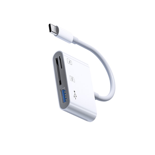 3-i-1 Kortlæser, USB-C til SD/TF/USB