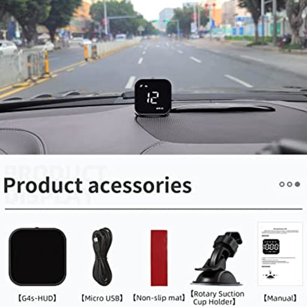 Digitaalinen GPS-nopeusmittari, VEESA Auto Universal HUD Head Up Display, GPS Smart Gauge Nopeusmittari