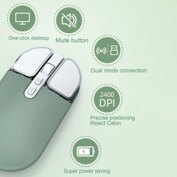 2,4G langaton hiiri Dual Mode SININEN