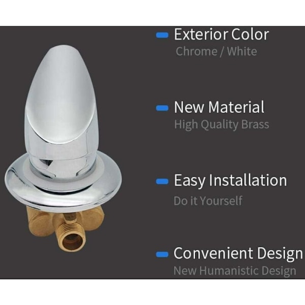 Blandingsdusj kabinett messing dusj kran tut avleder krom dusj mikser G1/2 tilkobling bad varmt og kaldt blandet dusj