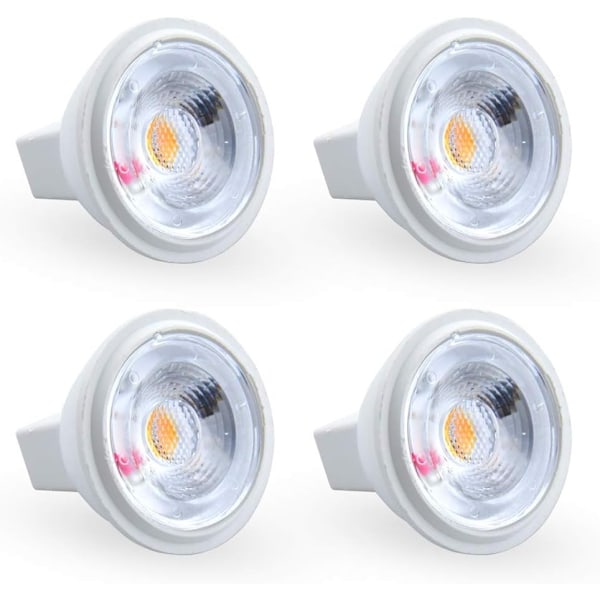 3W MR11 GU4 LED-pære Kold Hvid 6000K AC/DC 12V (4 stk) - Perfet