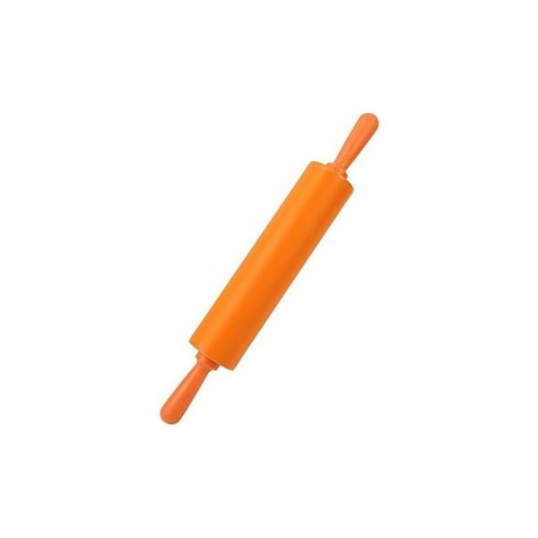 Klibfri Silikone Kagerulle til Dej, Brød, Kager, Fondant, Pizza (Orange)