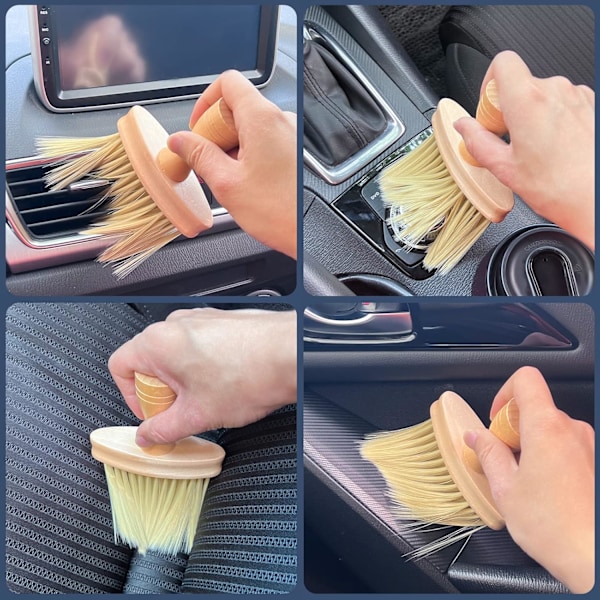 2-pakning Mini Mikrofiber Bil Dash Støvbørste. Multifunksjonell Bil