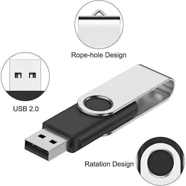 Bulk USB-muisti 1 GB 20 kpl, USB2.0 Pendrive Jump Drive -muistitikku Kääntyvä Bulk-peukalomuisti USB-tallennus (20 kpl 1 GB, Monivärinen)