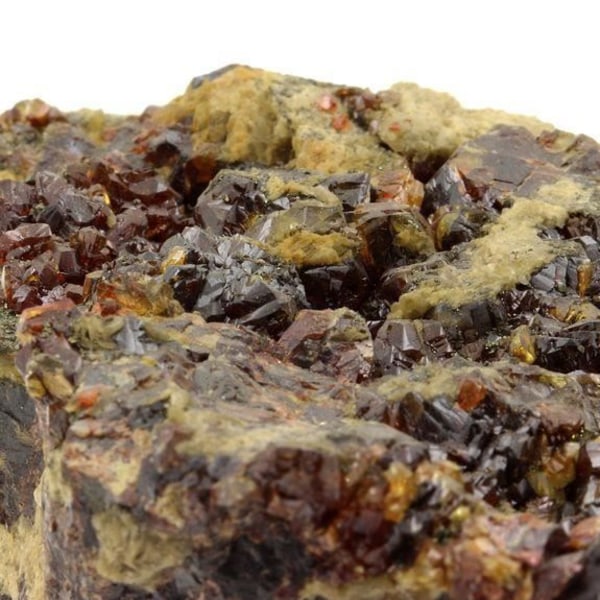 Sten og mineraler. Sphalerit (Blende) + Siderite. 2757,5 øre. La Mure mine, Isère, Frankrig.