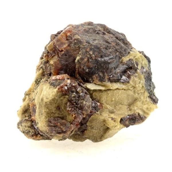 Stenar och mineraler. Sphalerit (Blende) + Siderit. 1175,0 cent. La Mure-gruvan, Isère, Frankrike.