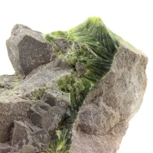 Sten og mineraler. Wavellite. 405,5 øre. Mt Ida, Arkansas, USA.