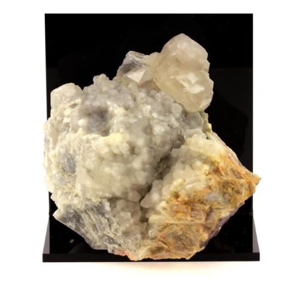 Stenar och mineraler. Kalcit + Baryt. 3621,0 ct. Cornas, Saint-Péray, Ardèche, Frankrike.