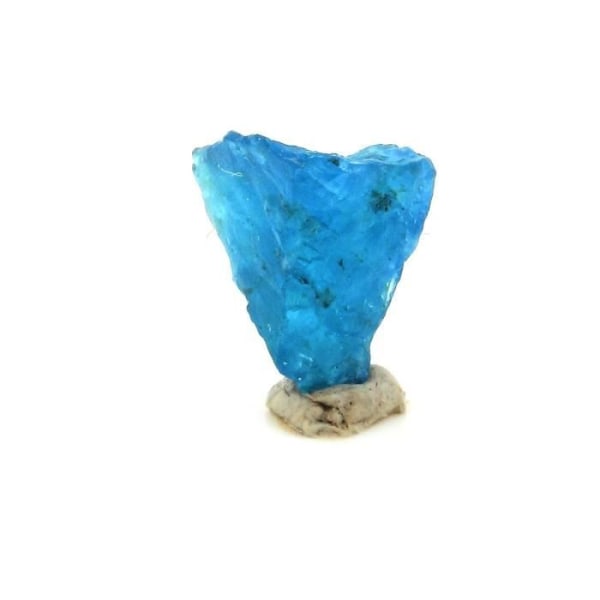 Stenar och mineraler. Neonblå apatit. 1,34 ct. Betroka, Anosy, Madagaskar.