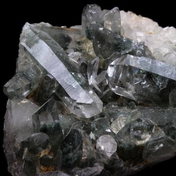 Sten og mineraler. Phantom Quartz. 458,0 øre. Les Deux Alpes, Oisans, Frankrig.