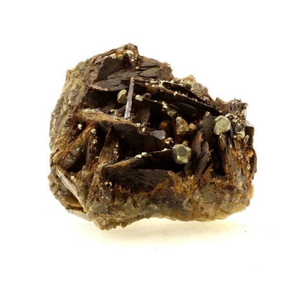 Stenar och mineraler. Siderit, Kvarts, Pyrit. 2951,0 cent. Mésage-gruvan, Saint-Pierre-de-Mésage, Frankrike.