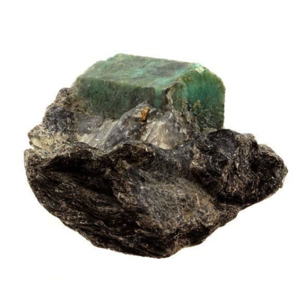 Sten og mineraler. Smaragd + Phlogopite. 373,0 øre. Carnaíba, Pindobaçu, Bahia, Brasilien.