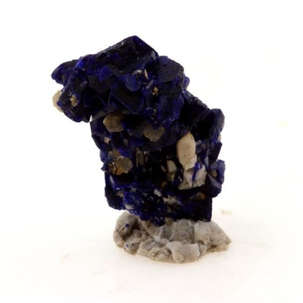 Stenar och mineraler. Chessylit (Azurite). 10,38 cent. Chessy-les-Mines, Rhône, Frankrike. Sällsynt.