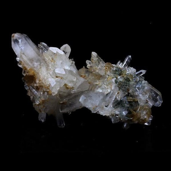 Stenar och mineraler. Kvarts + Klorit + Siderit. 120,0 ct. Vizille, Isère, Frankrike..
